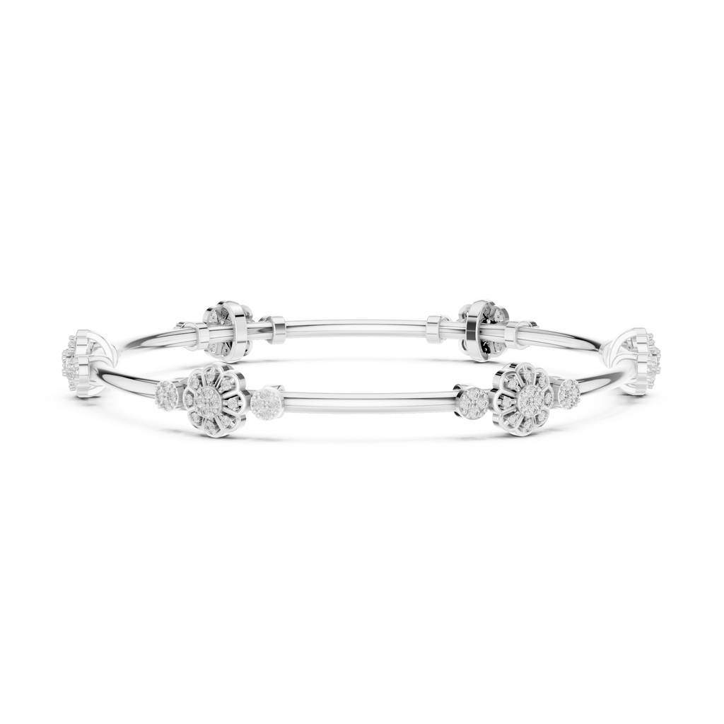 Floral Diamond Bangle