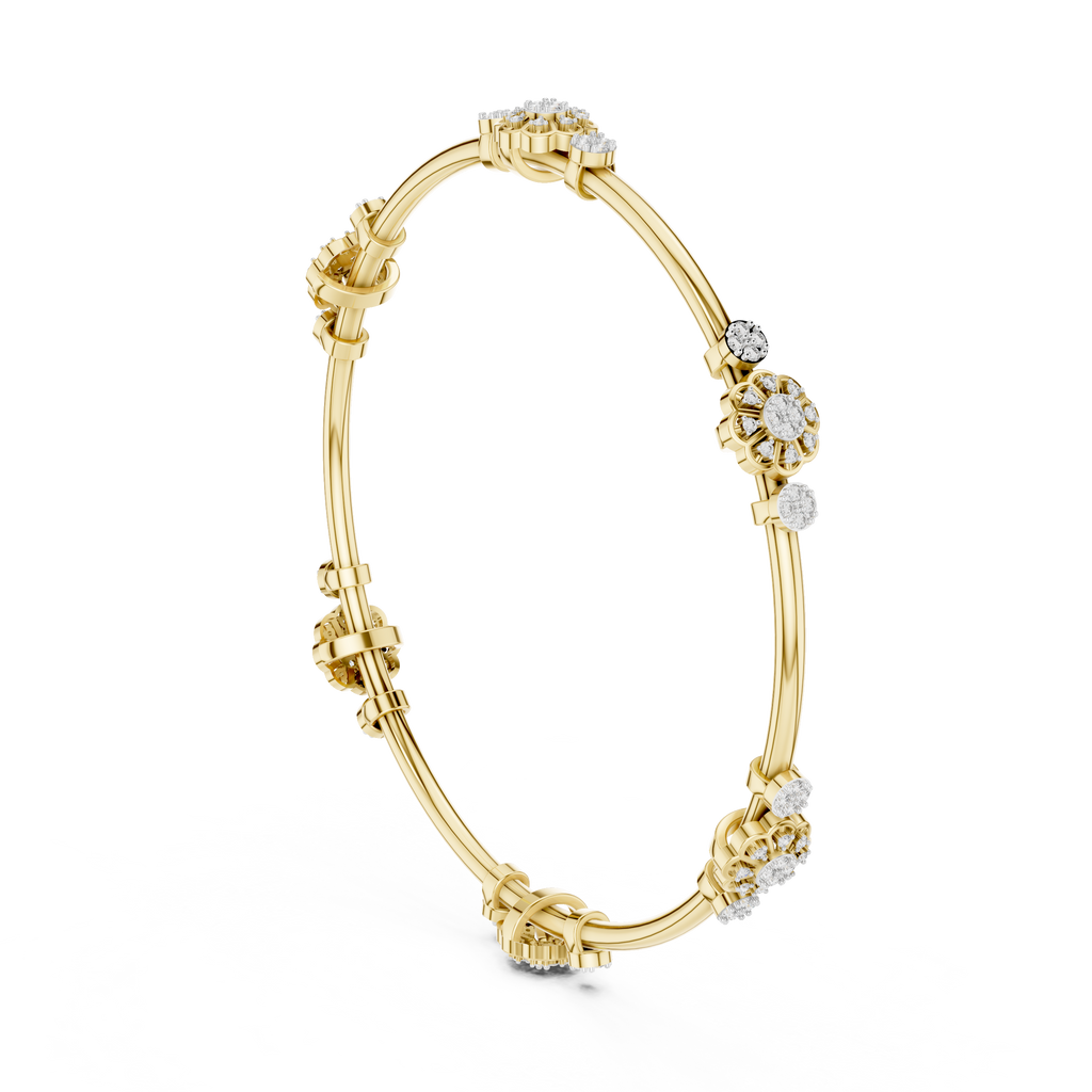 Floral Diamond Bangle