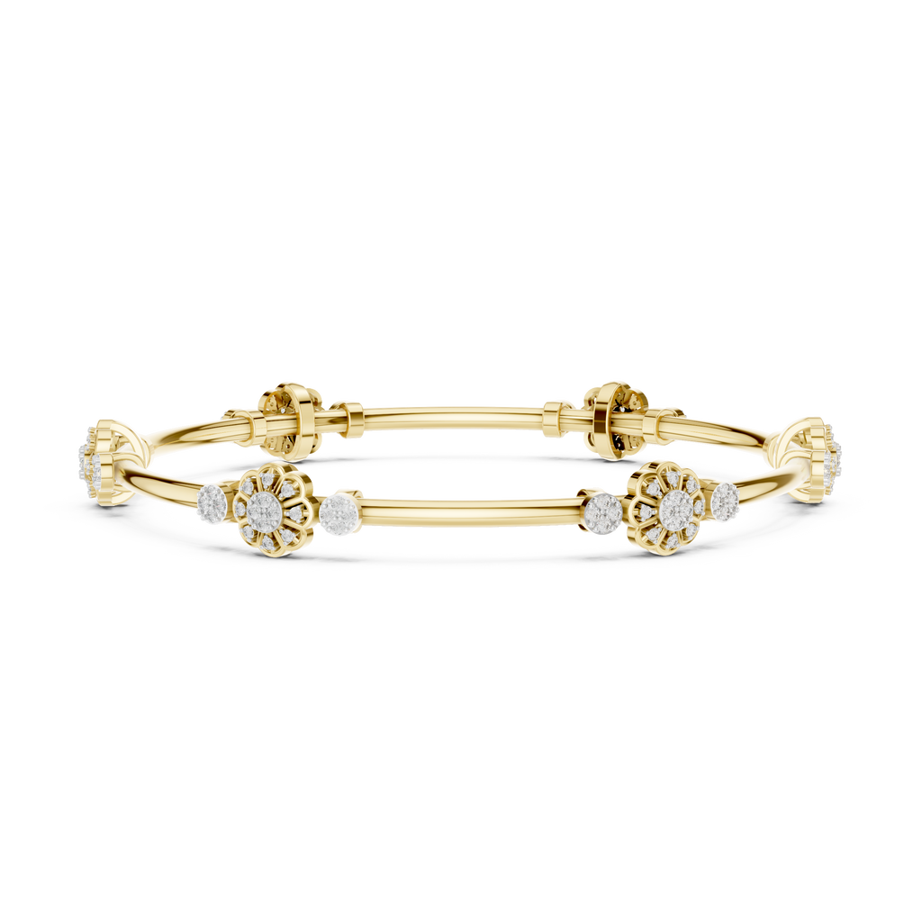 Floral Diamond Bangle