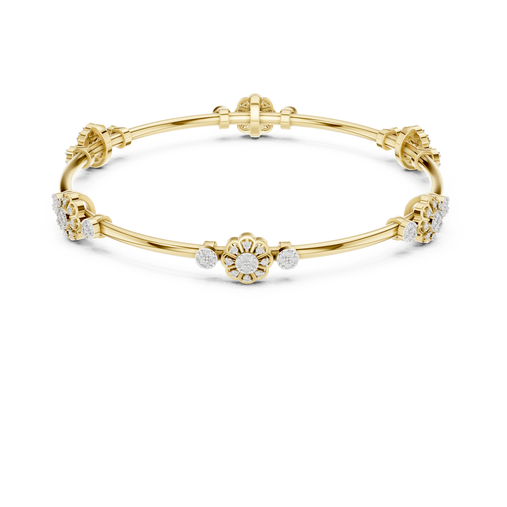 Floral Diamond Bangle