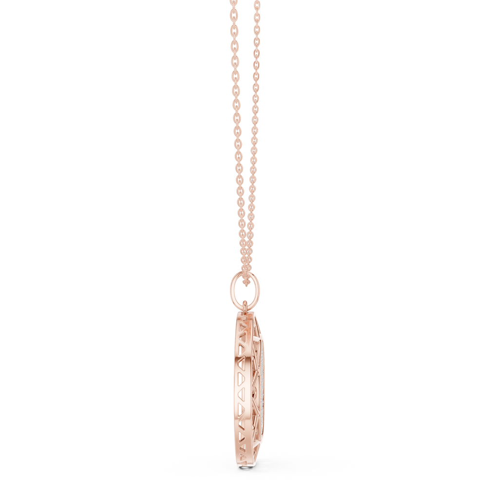Round Lab-Grown Diamond Circle Pendant Necklace