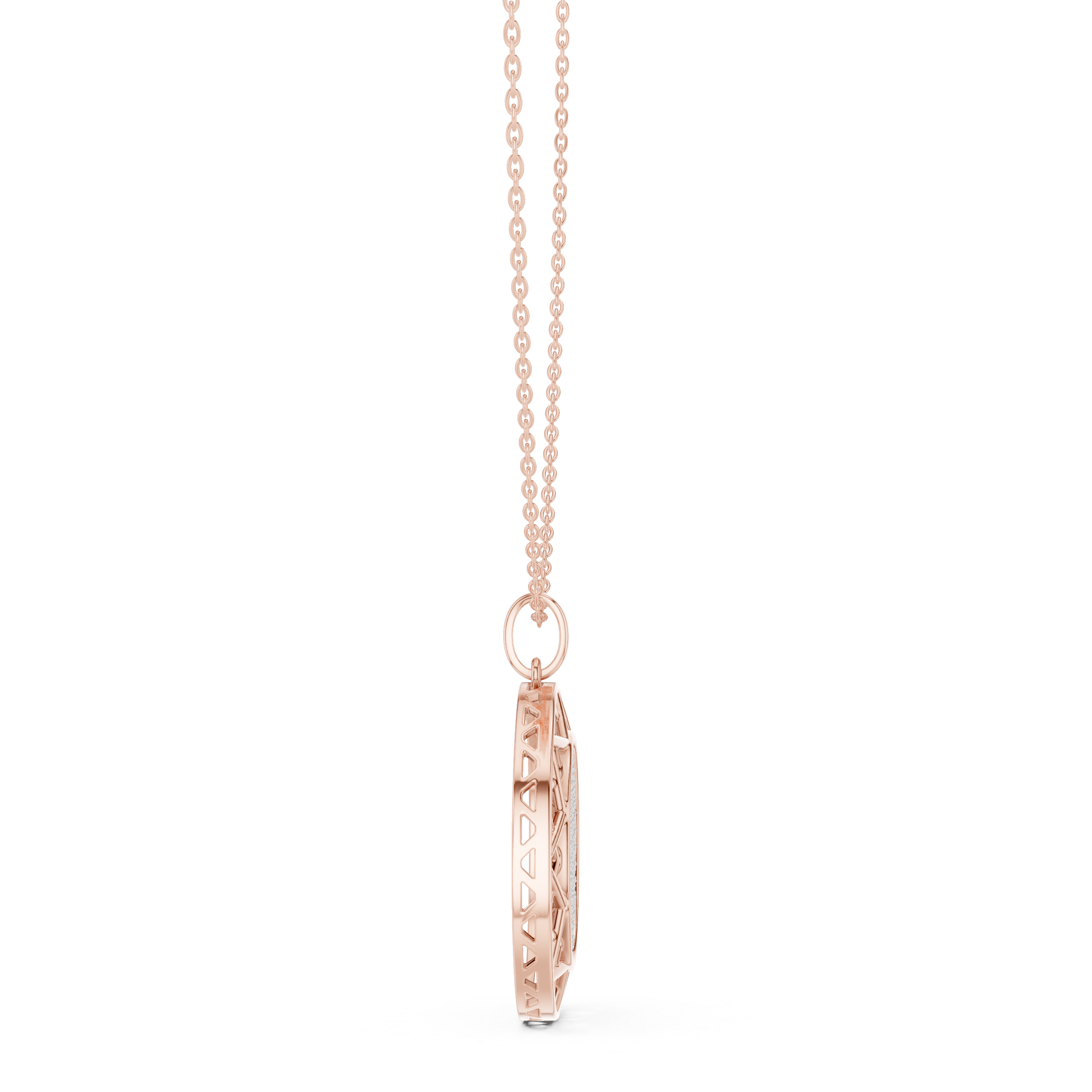 Round Lab-Grown Diamond Circle Pendant Necklace