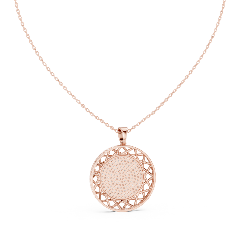 Round Lab-Grown Diamond Circle Pendant Necklace
