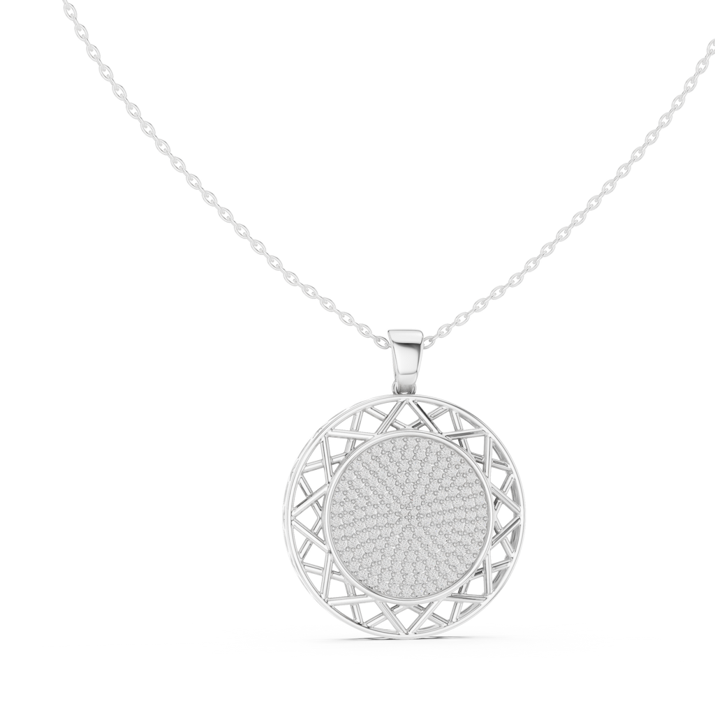 Round Lab-Grown Diamond Circle Pendant Necklace