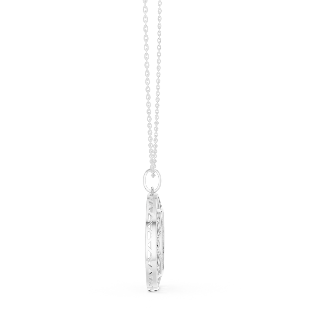 Round Lab-Grown Diamond Circle Pendant Necklace