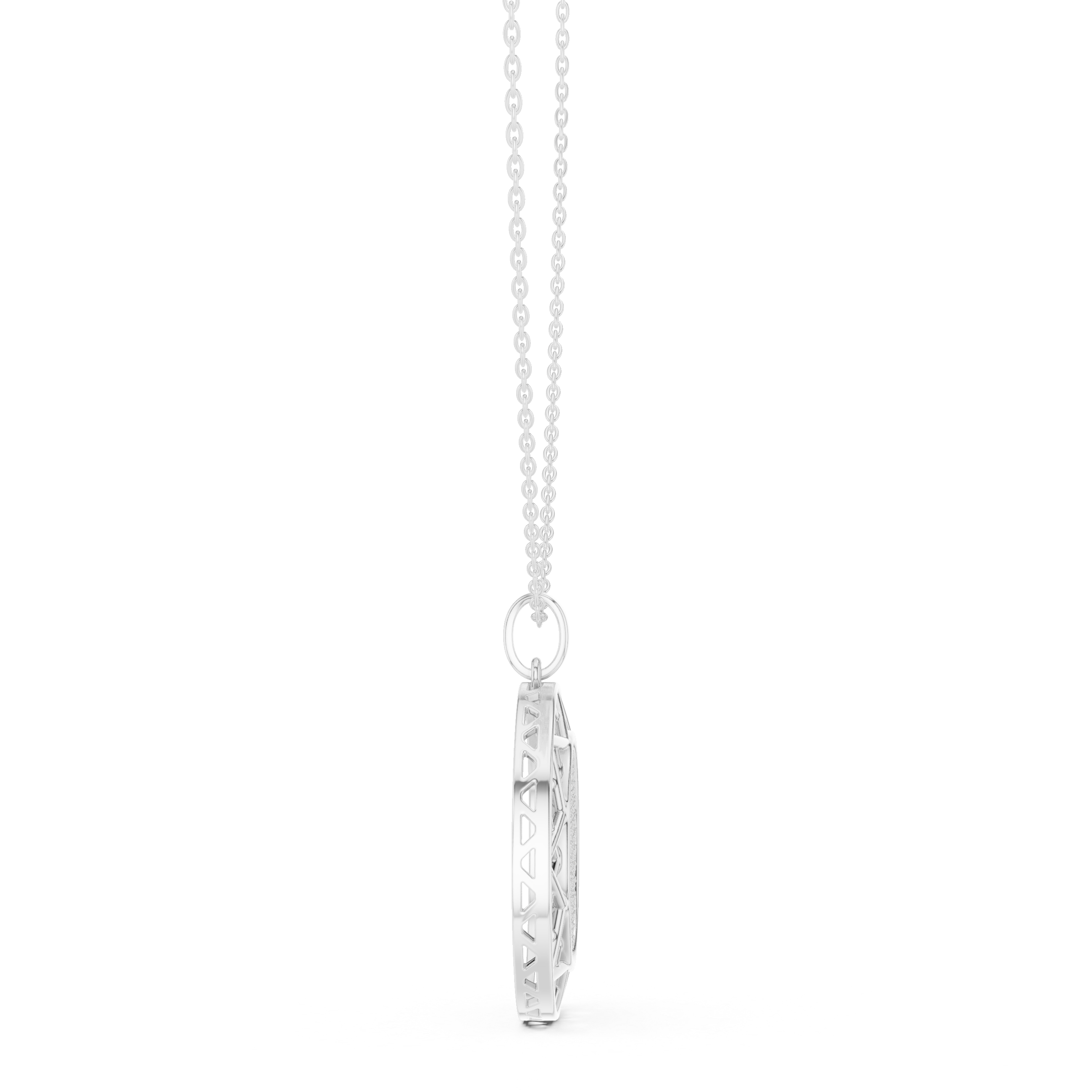 Round Lab-Grown Diamond Circle Pendant Necklace