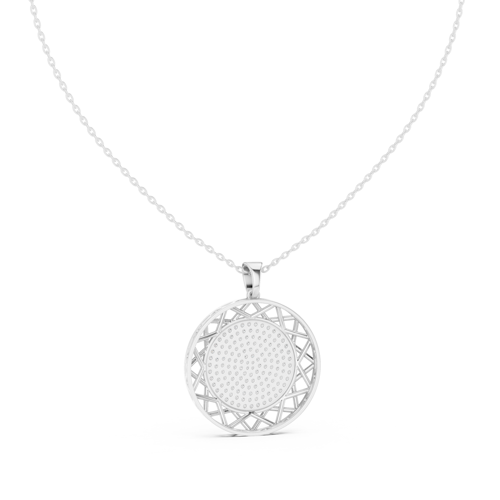 Round Lab-Grown Diamond Circle Pendant Necklace