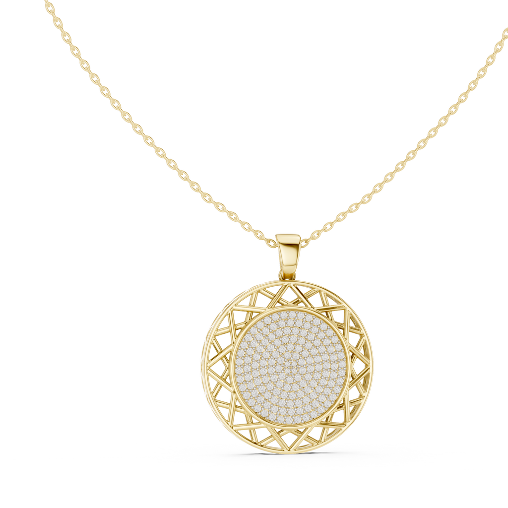 Round Lab-Grown Diamond Circle Pendant Necklace