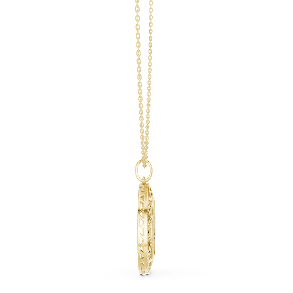 Round Lab-Grown Diamond Circle Pendant Necklace