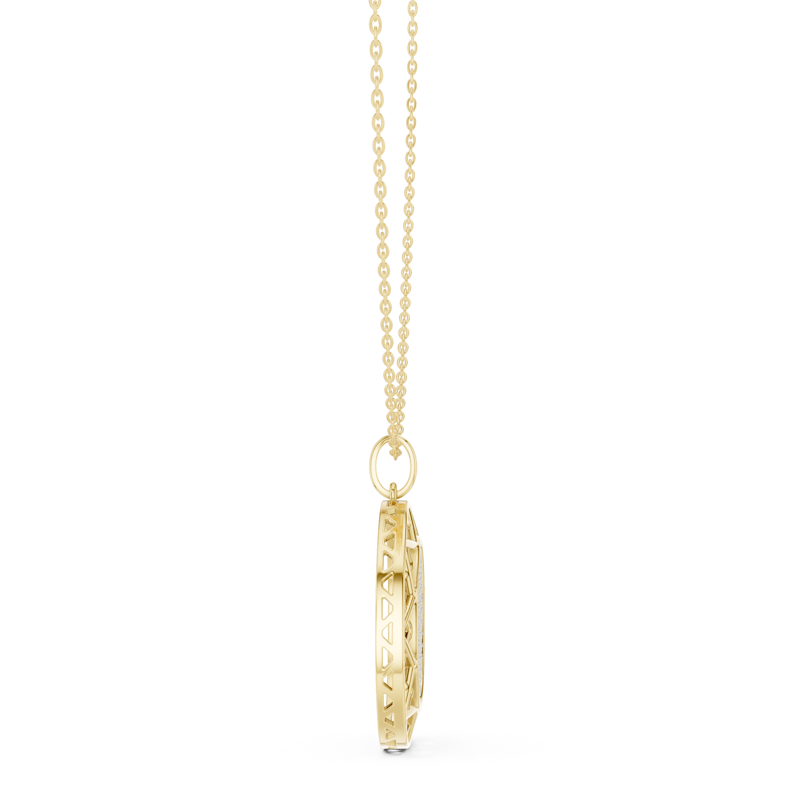 Round Lab-Grown Diamond Circle Pendant Necklace