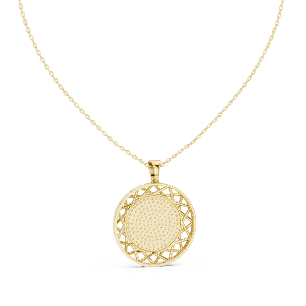 Round Lab-Grown Diamond Circle Pendant Necklace