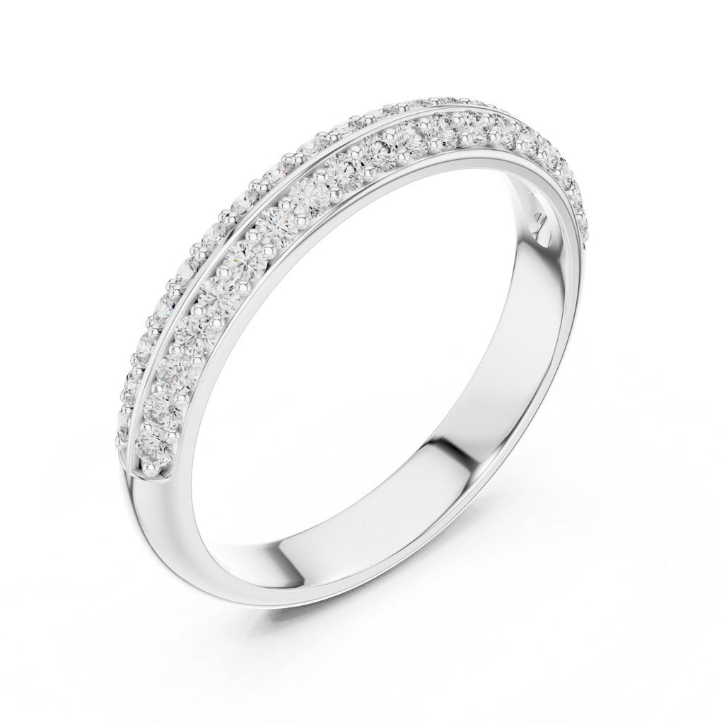 Half Eternity Wedding Band Ring