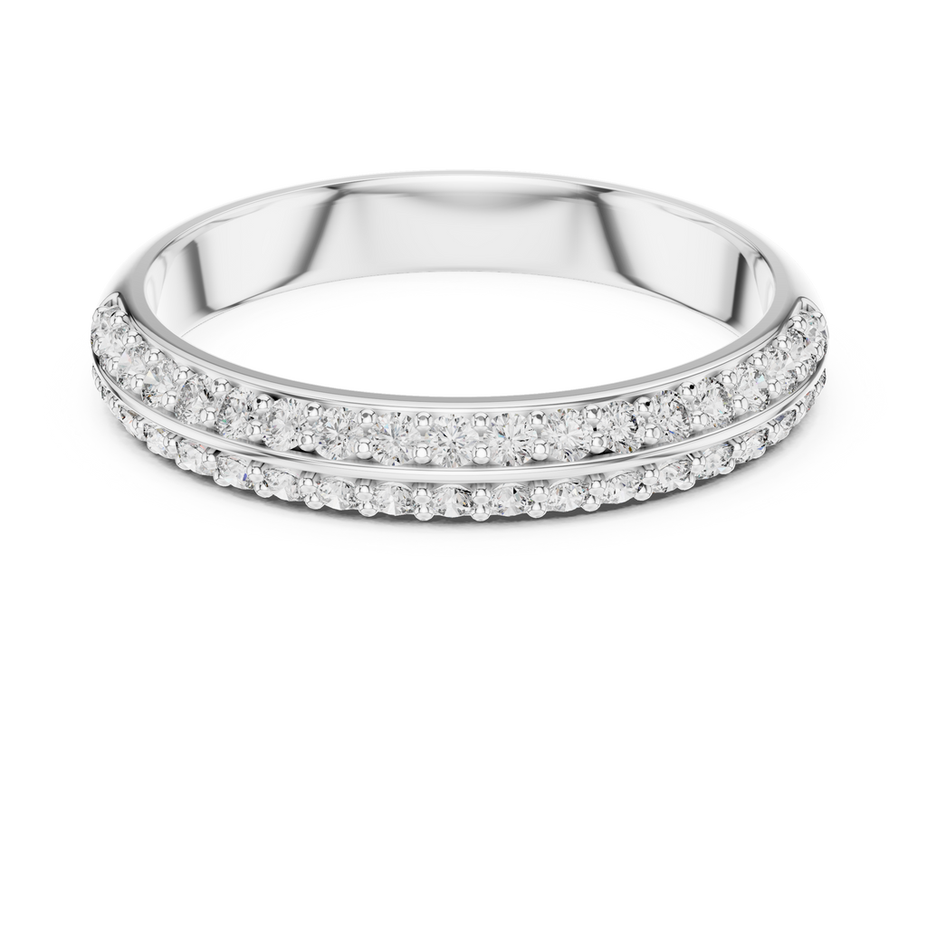Half Eternity Wedding Band Ring