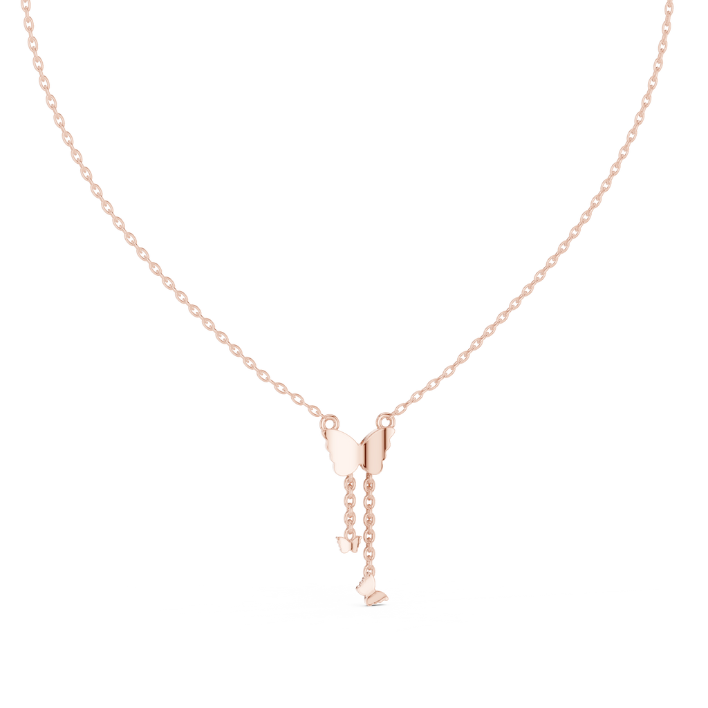 Butterfly Diamond Pendant Necklace