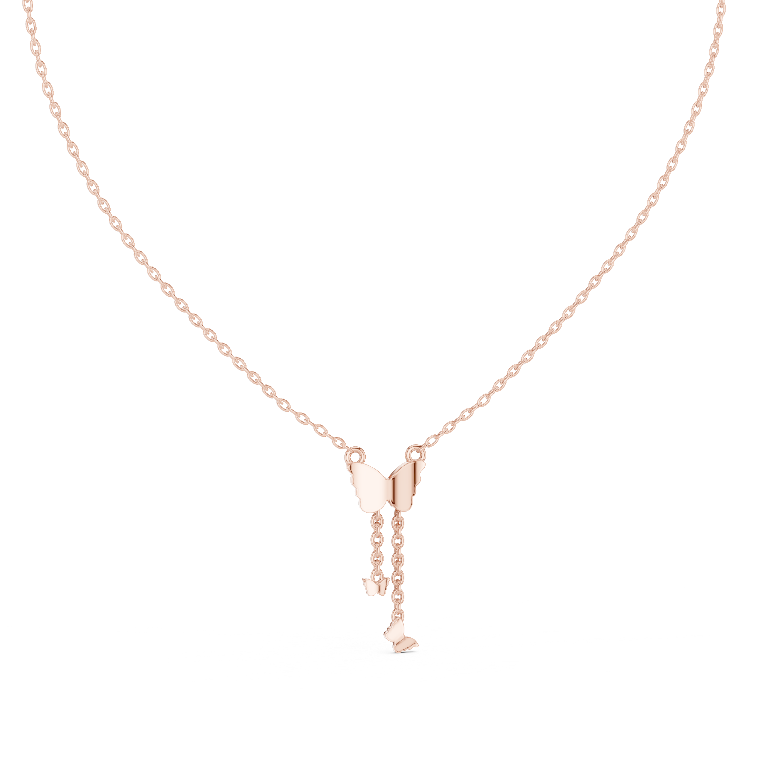 Butterfly Diamond Pendant Necklace