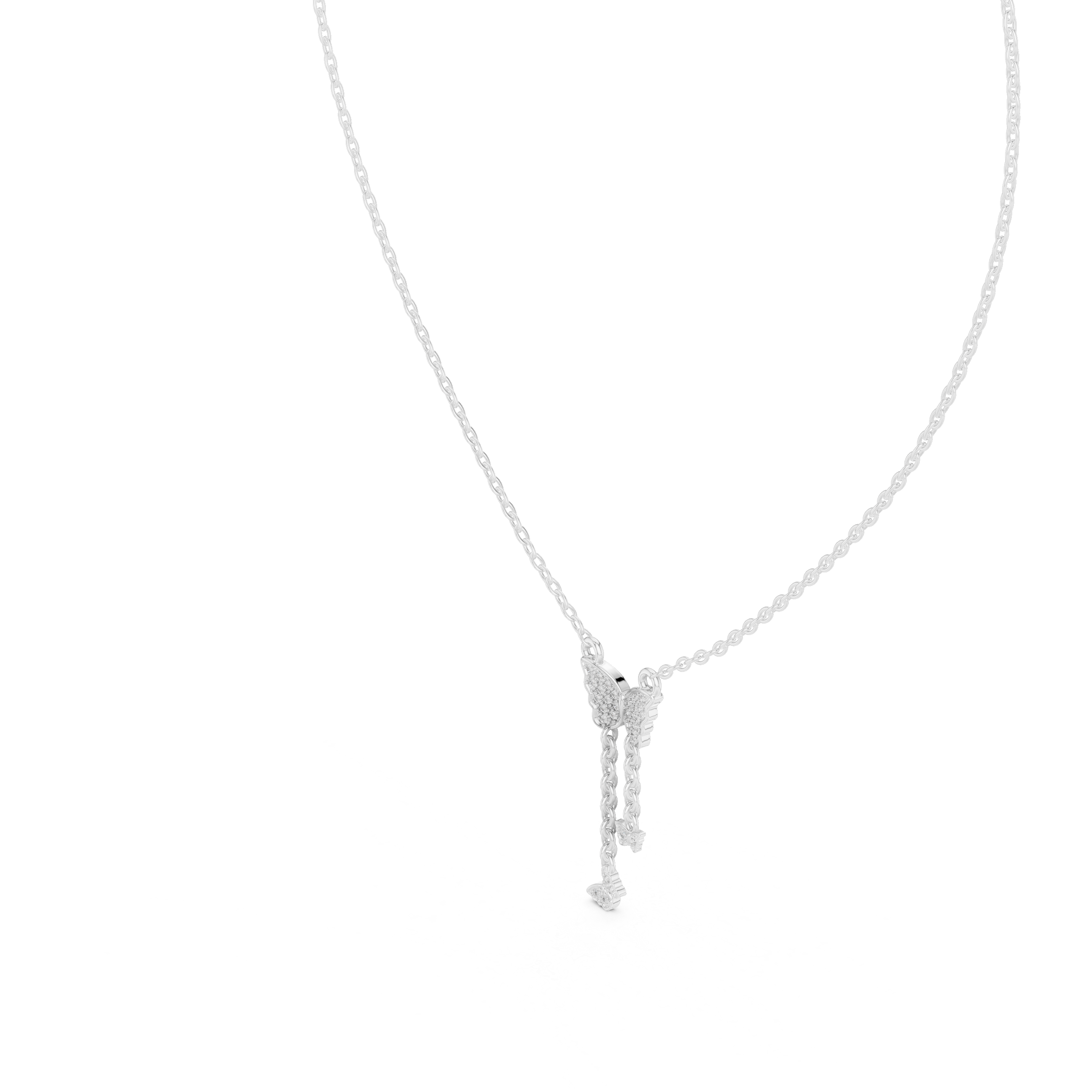 Butterfly Diamond Pendant Necklace