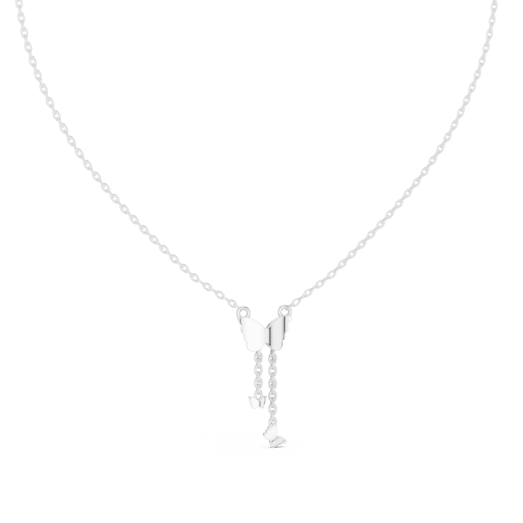 Butterfly Diamond Pendant Necklace