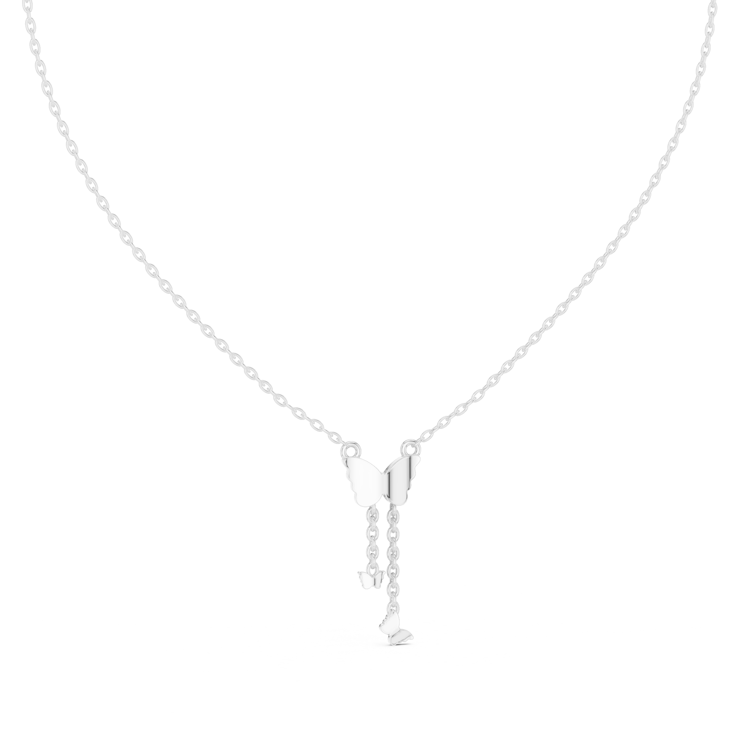 Butterfly Diamond Pendant Necklace