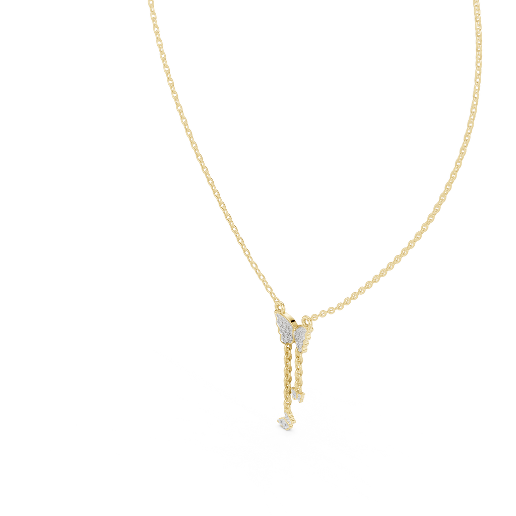 Butterfly Diamond Pendant Necklace
