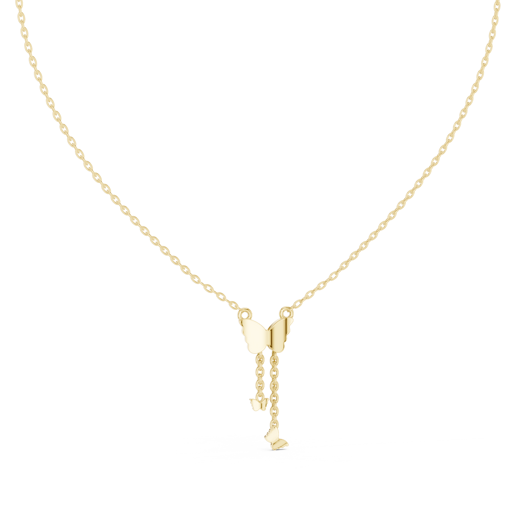 Butterfly Diamond Pendant Necklace