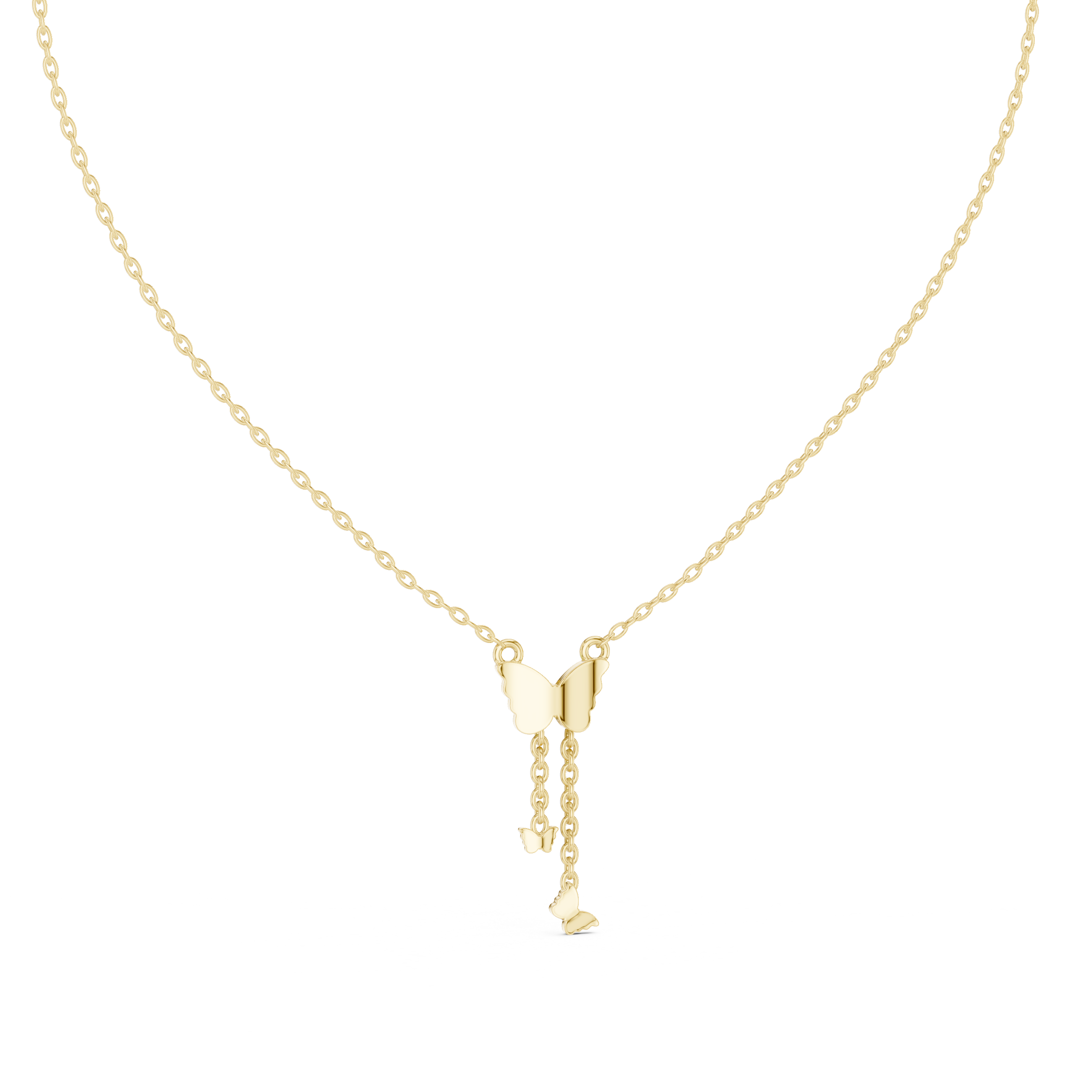 Butterfly Diamond Pendant Necklace
