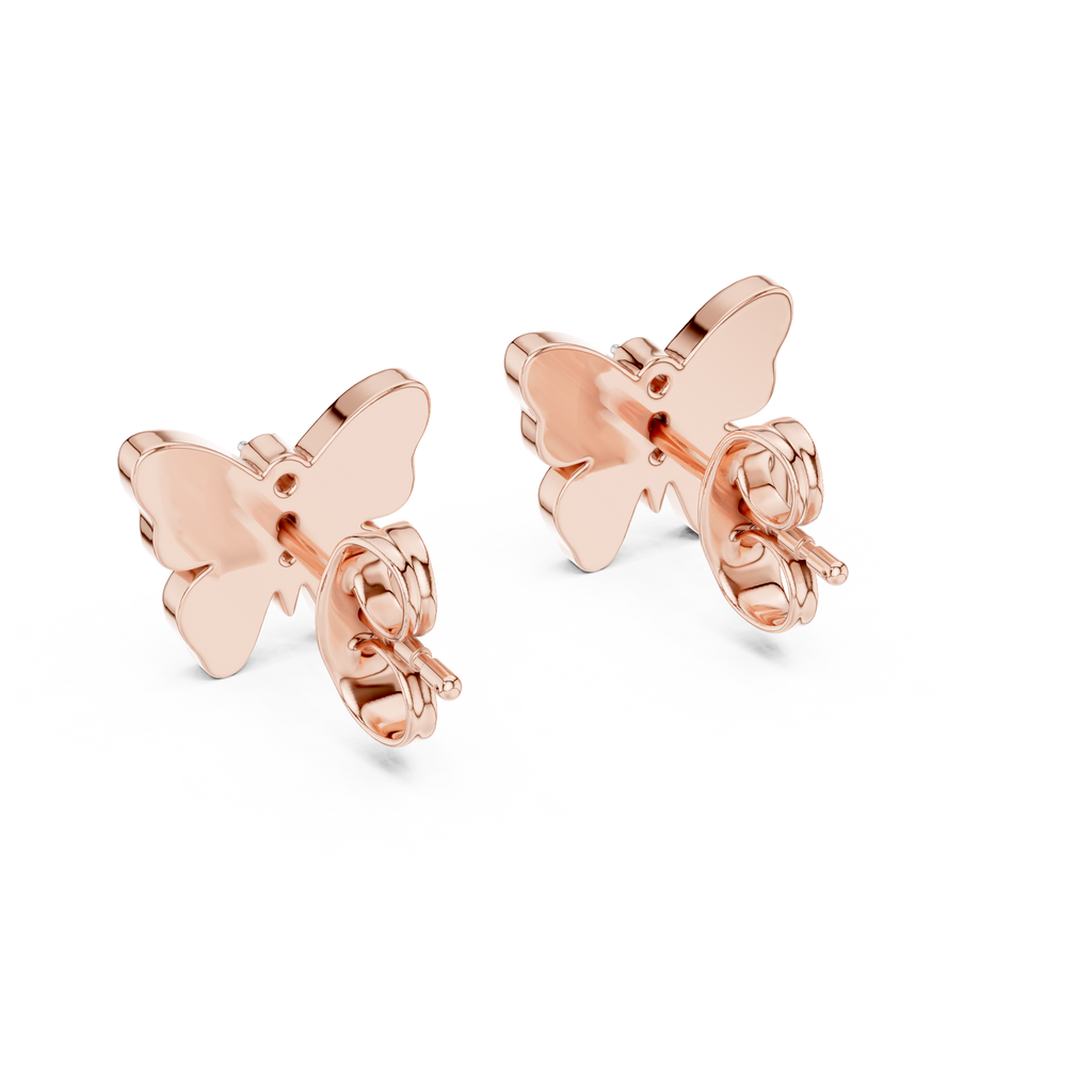 Butterfly Diamond Stud Earrings