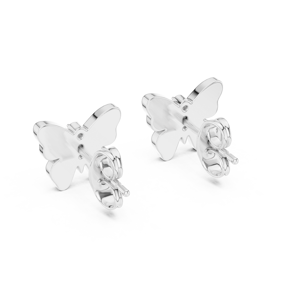 Butterfly Diamond Stud Earrings