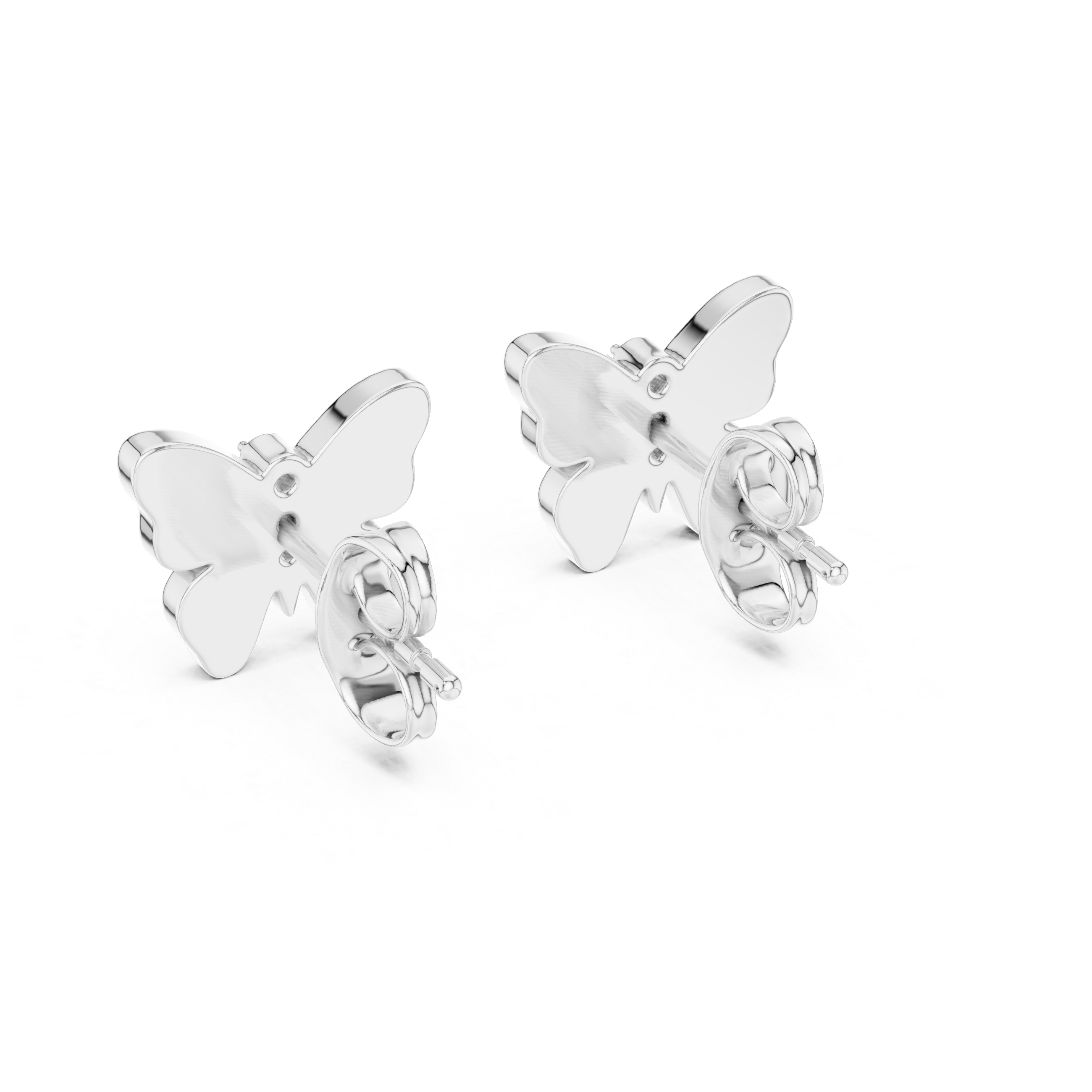 Butterfly Diamond Stud Earrings