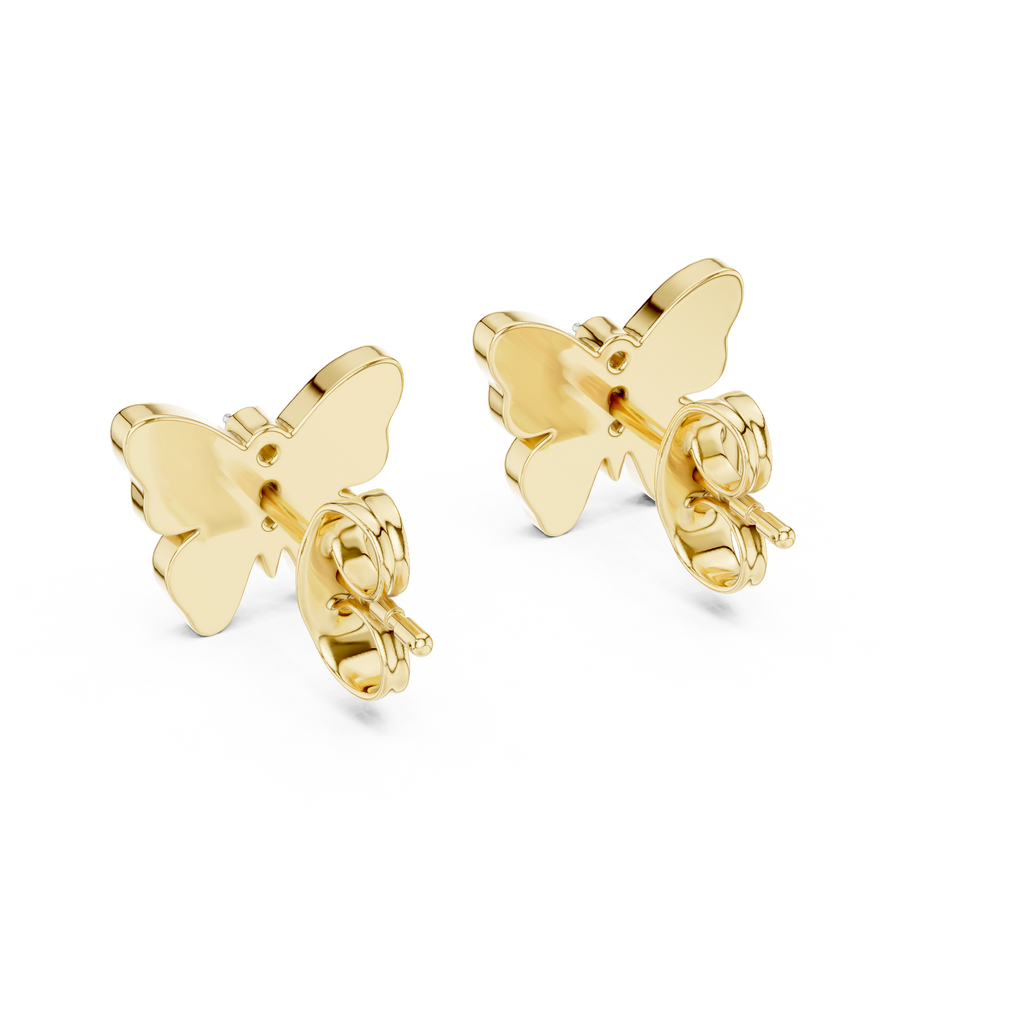 Butterfly Diamond Stud Earrings