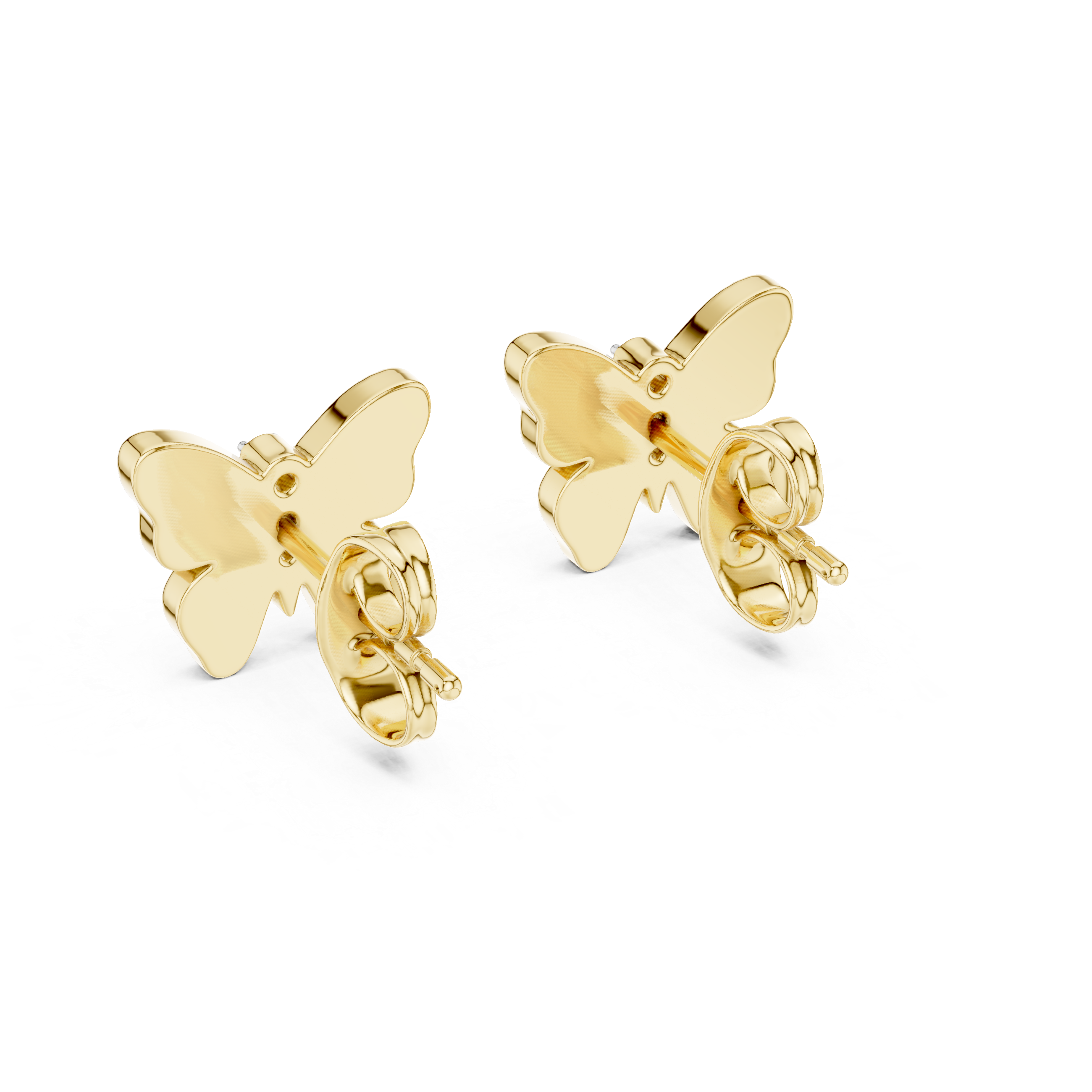 Butterfly Diamond Stud Earrings