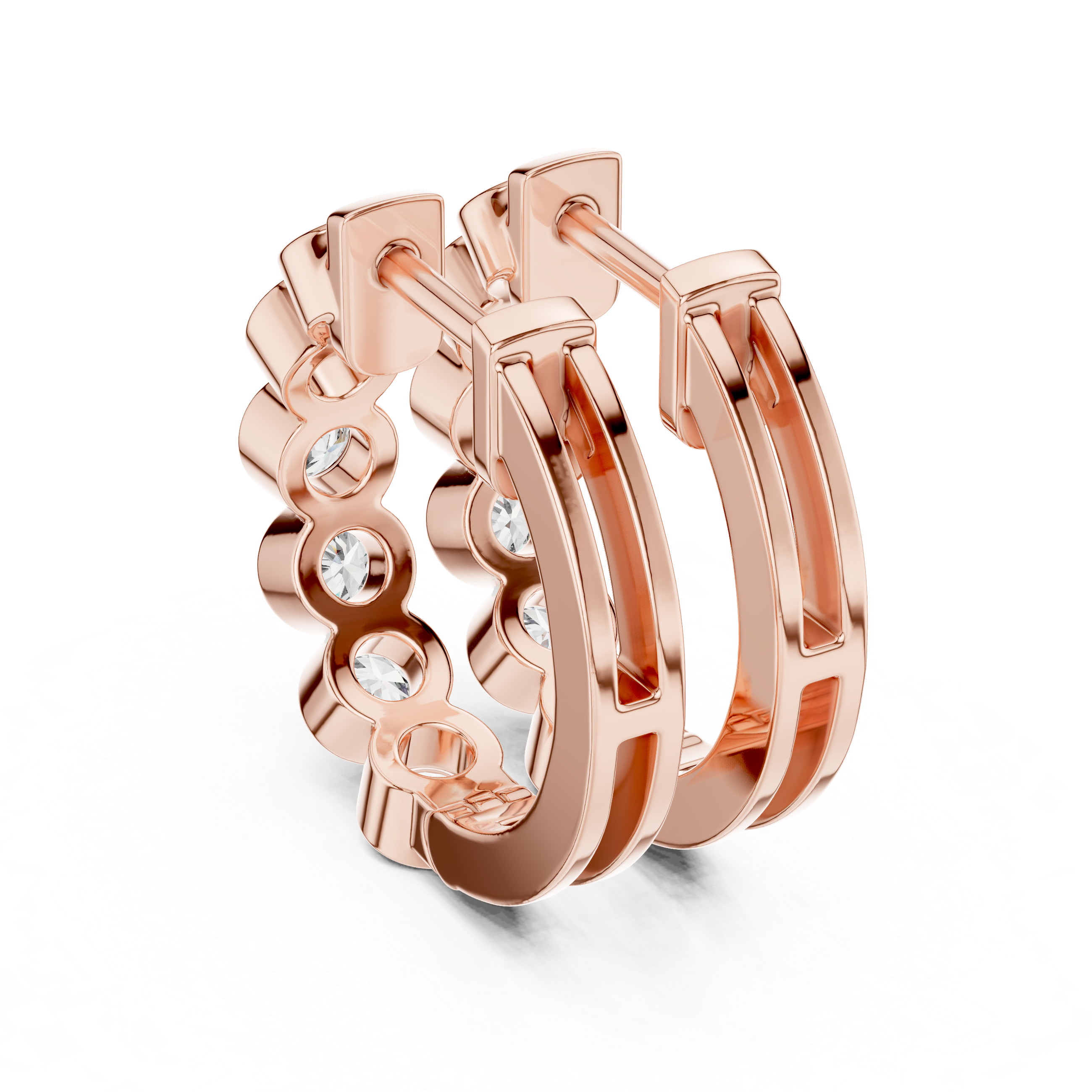 Round Hoop Earrings