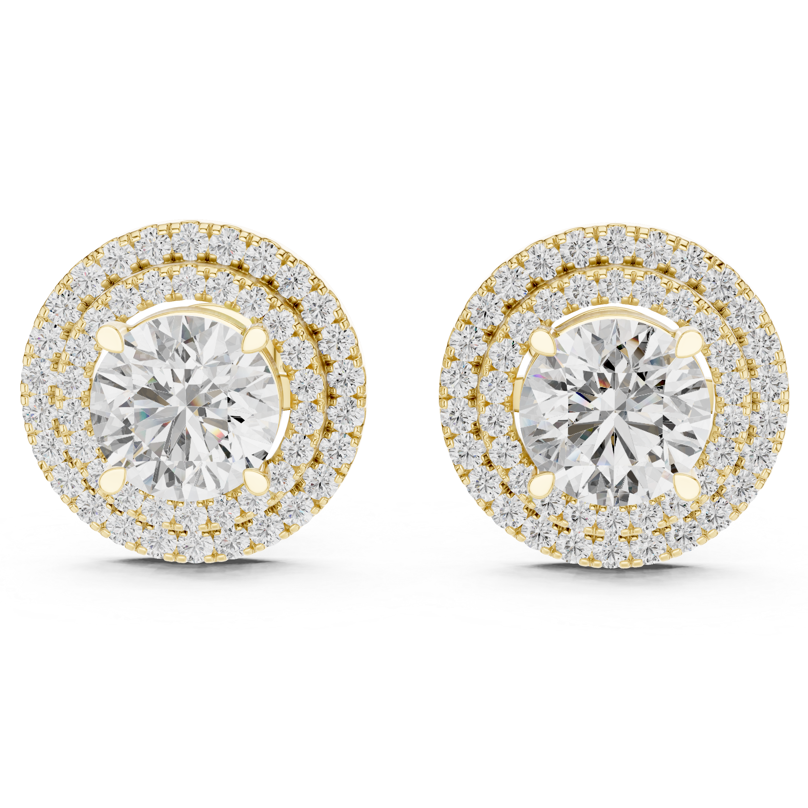 Halo Diamond Stud Earrings