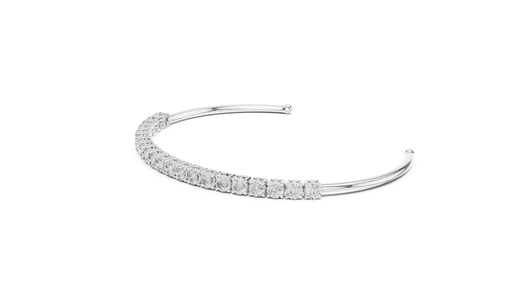 Diamond Open Bangle Bracelet
