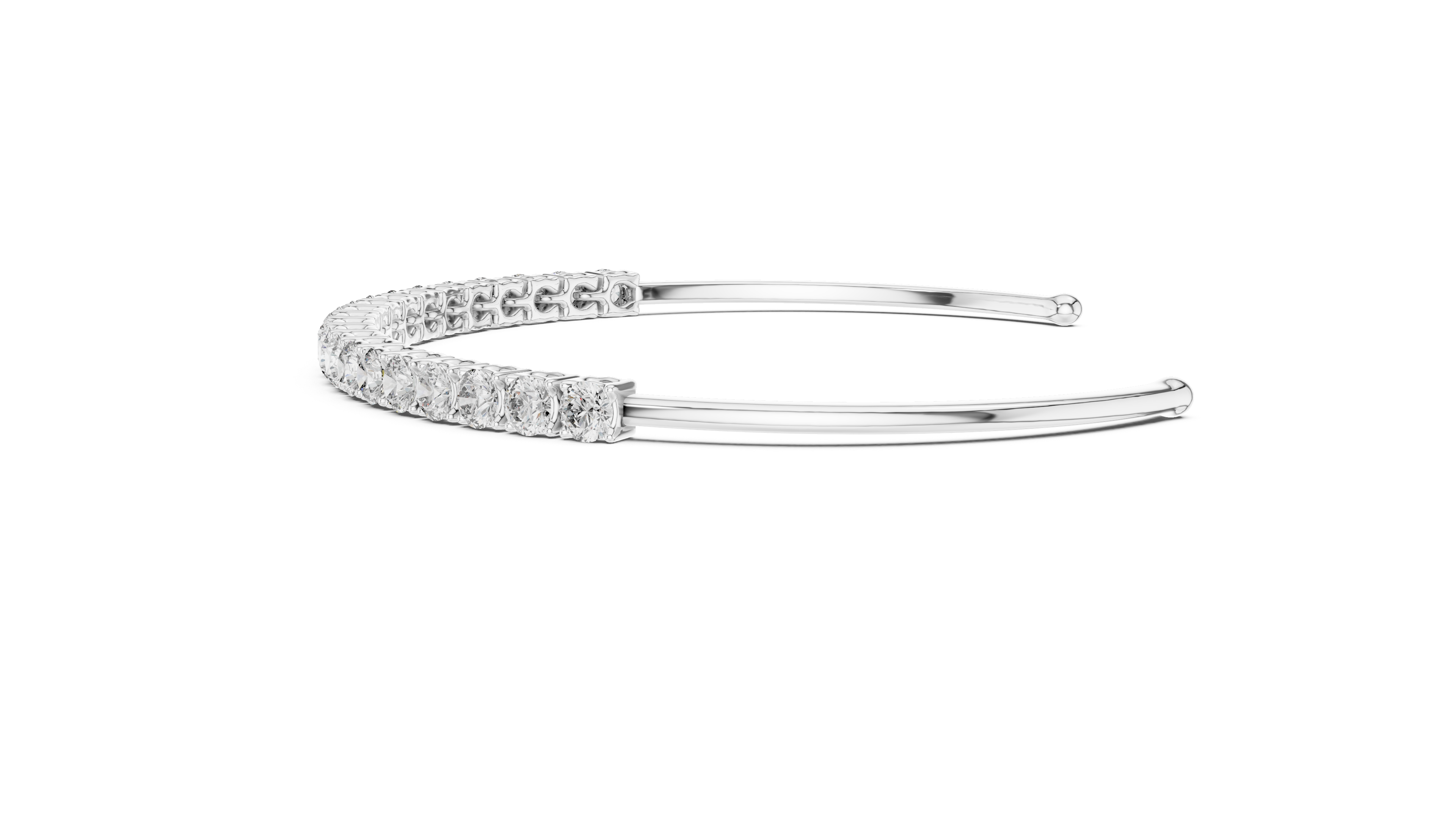 Diamond Open Bangle Bracelet