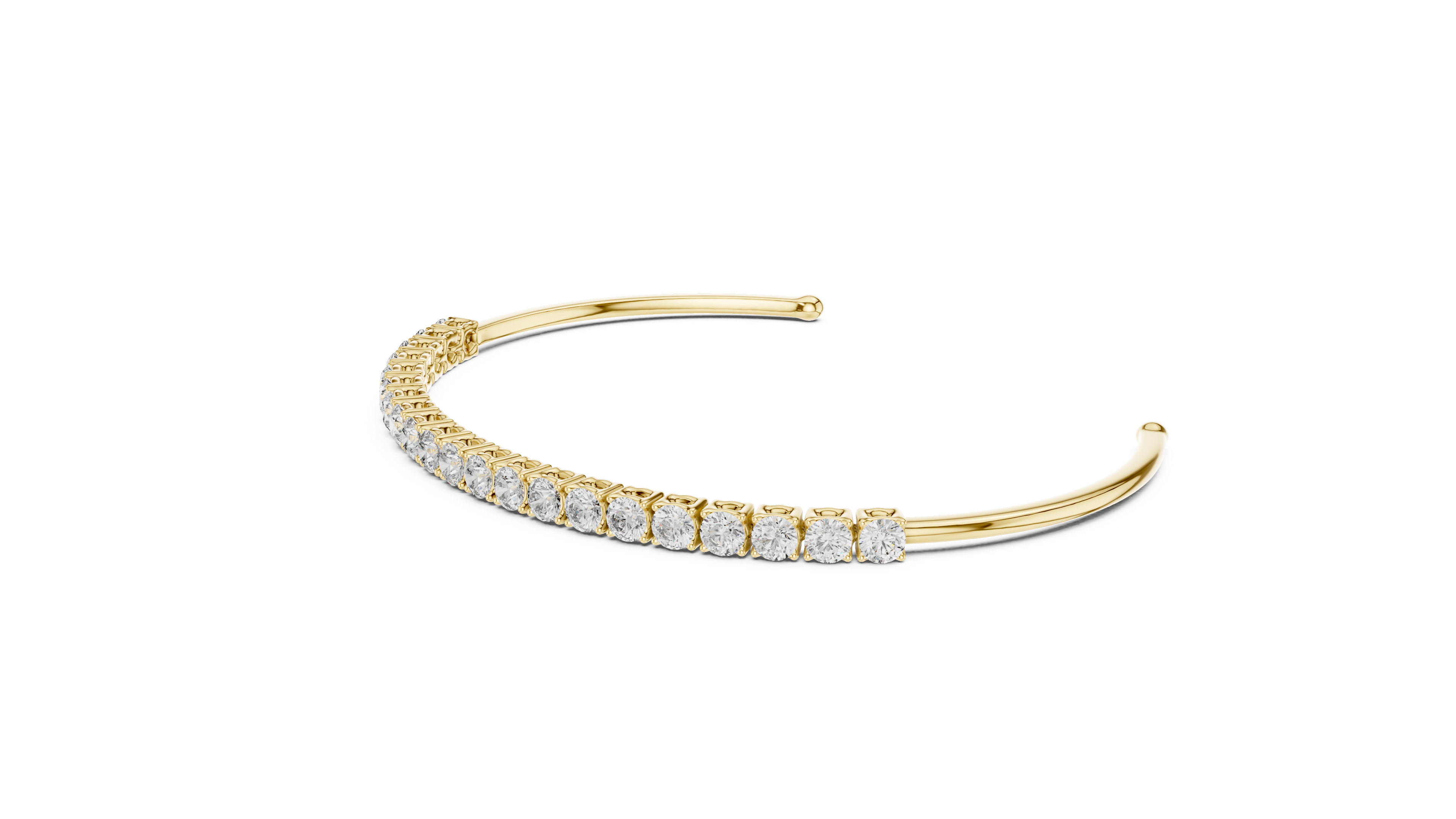 Diamond Open Bangle Bracelet
