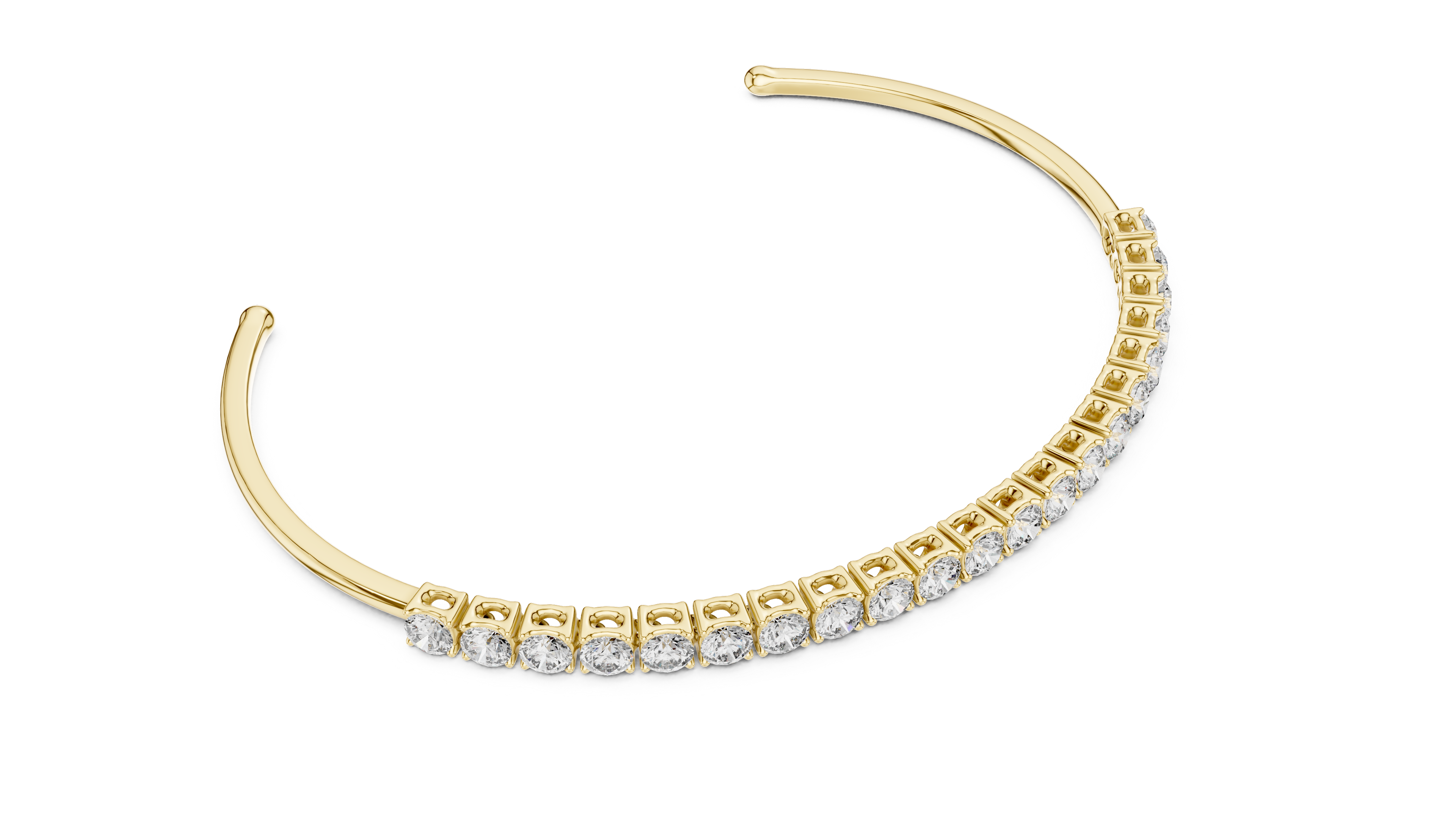 Diamond Open Bangle Bracelet