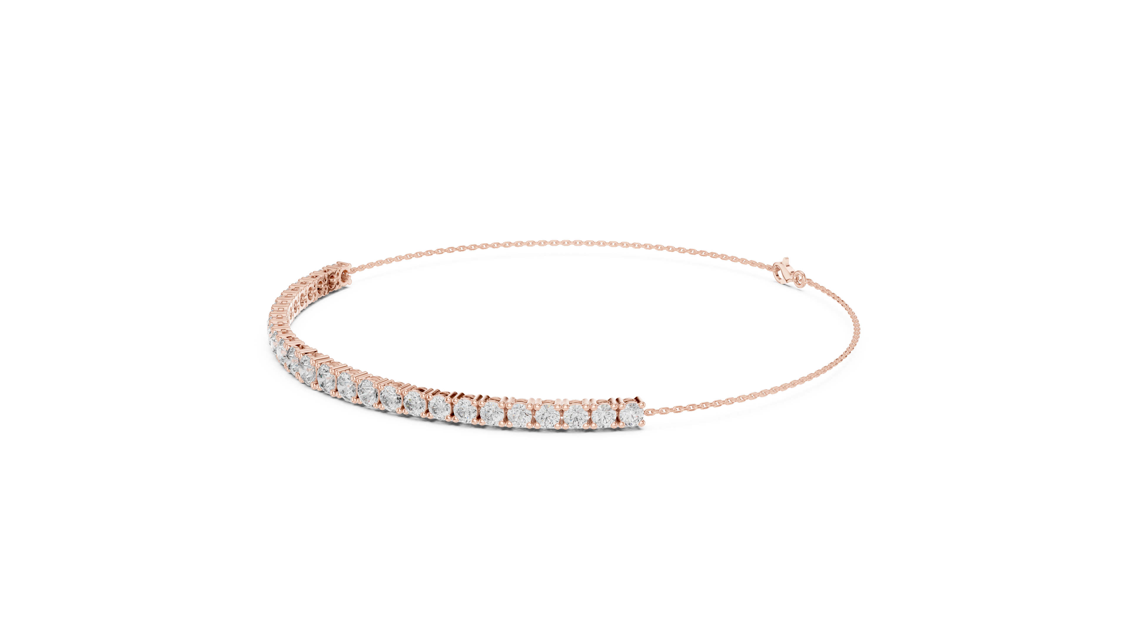 Graduated Lab Grown Diamond Tennis Bracelet