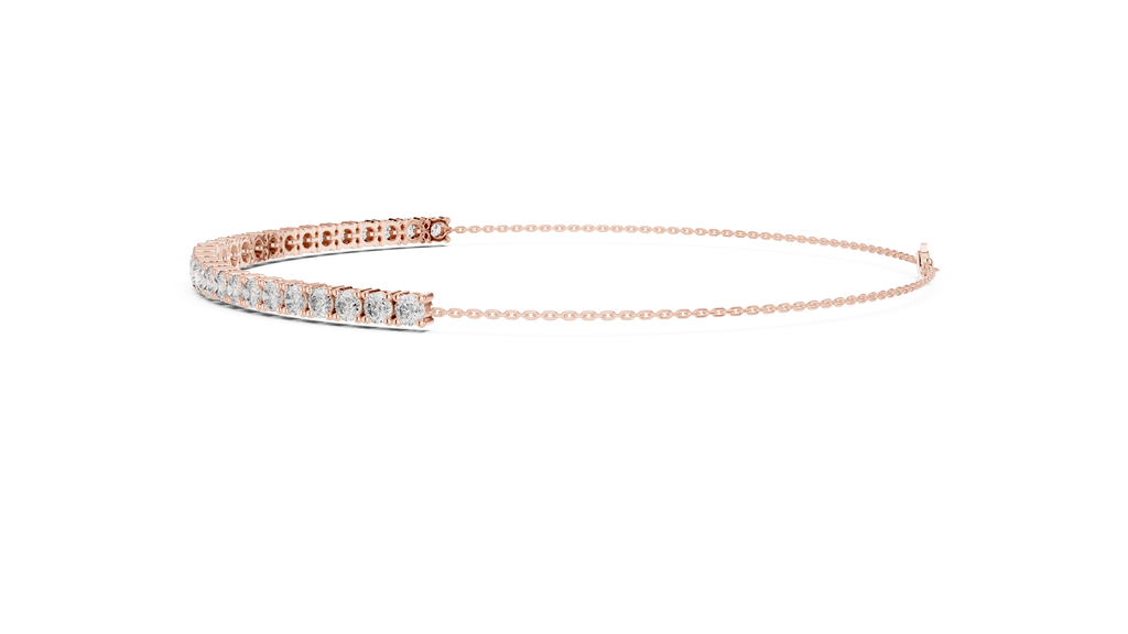 Graduated Lab Grown Diamond Tennis Bracelet