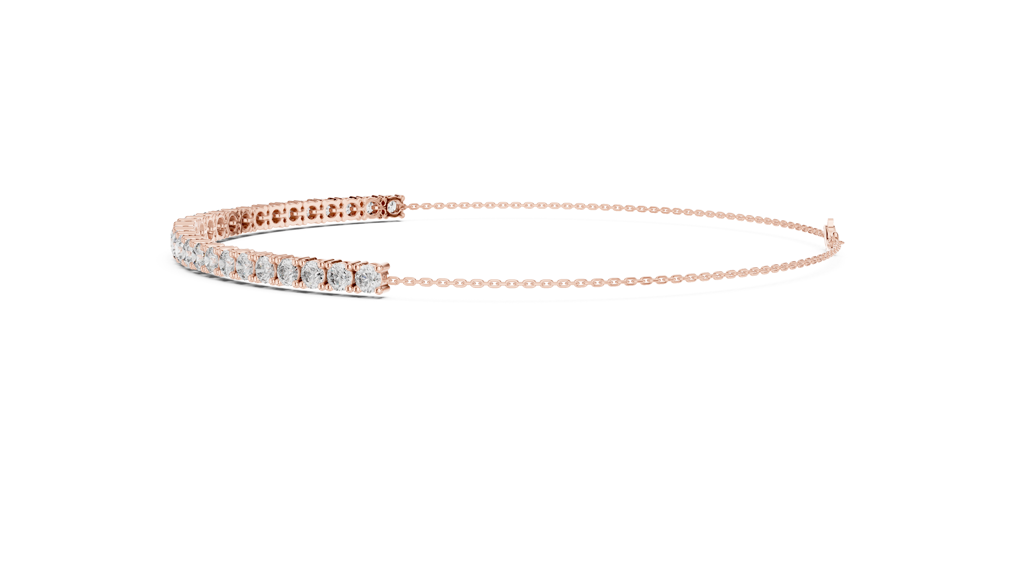 Graduated Lab Grown Diamond Tennis Bracelet