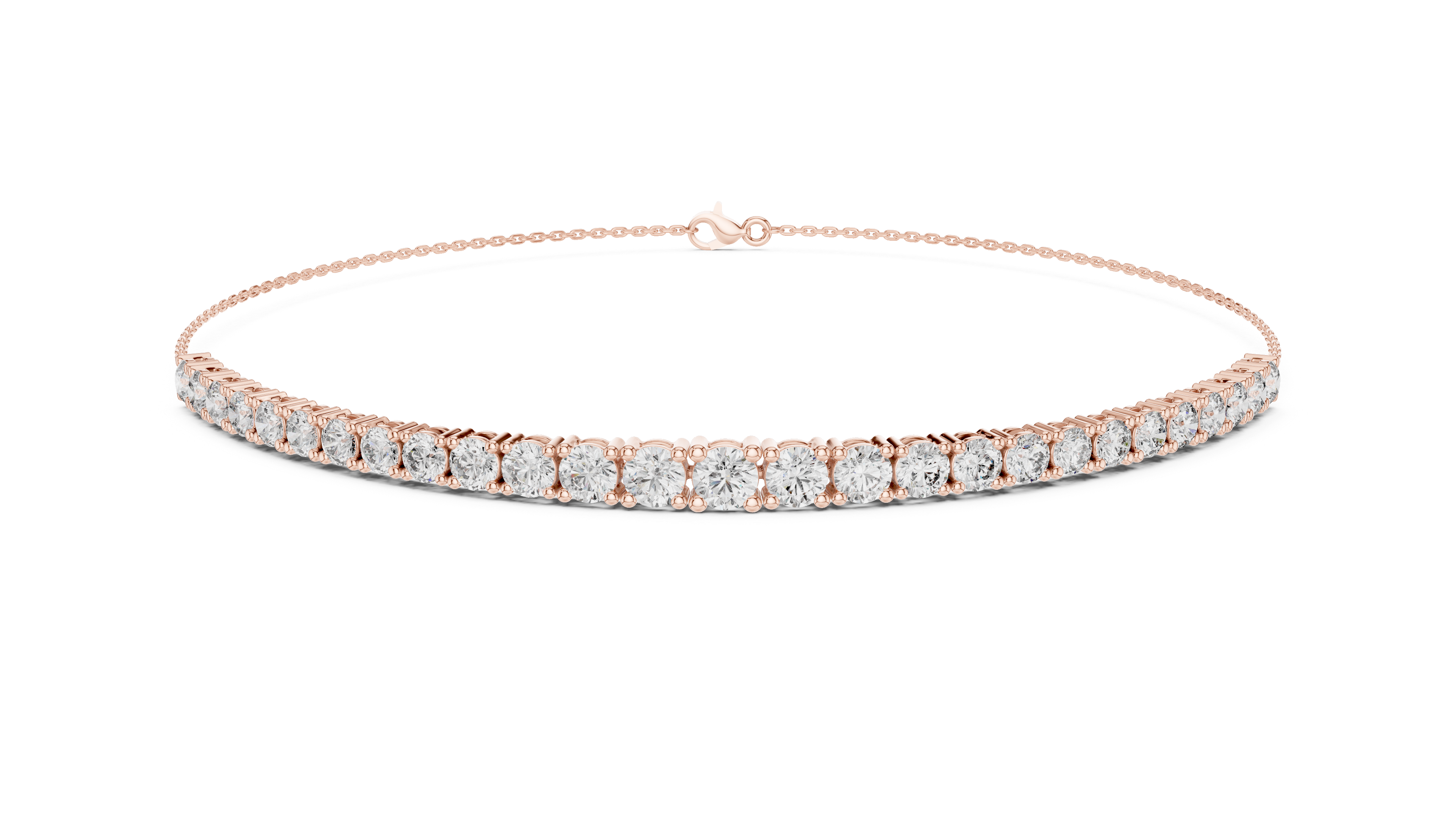 Graduated Lab Grown Diamond Tennis Bracelet