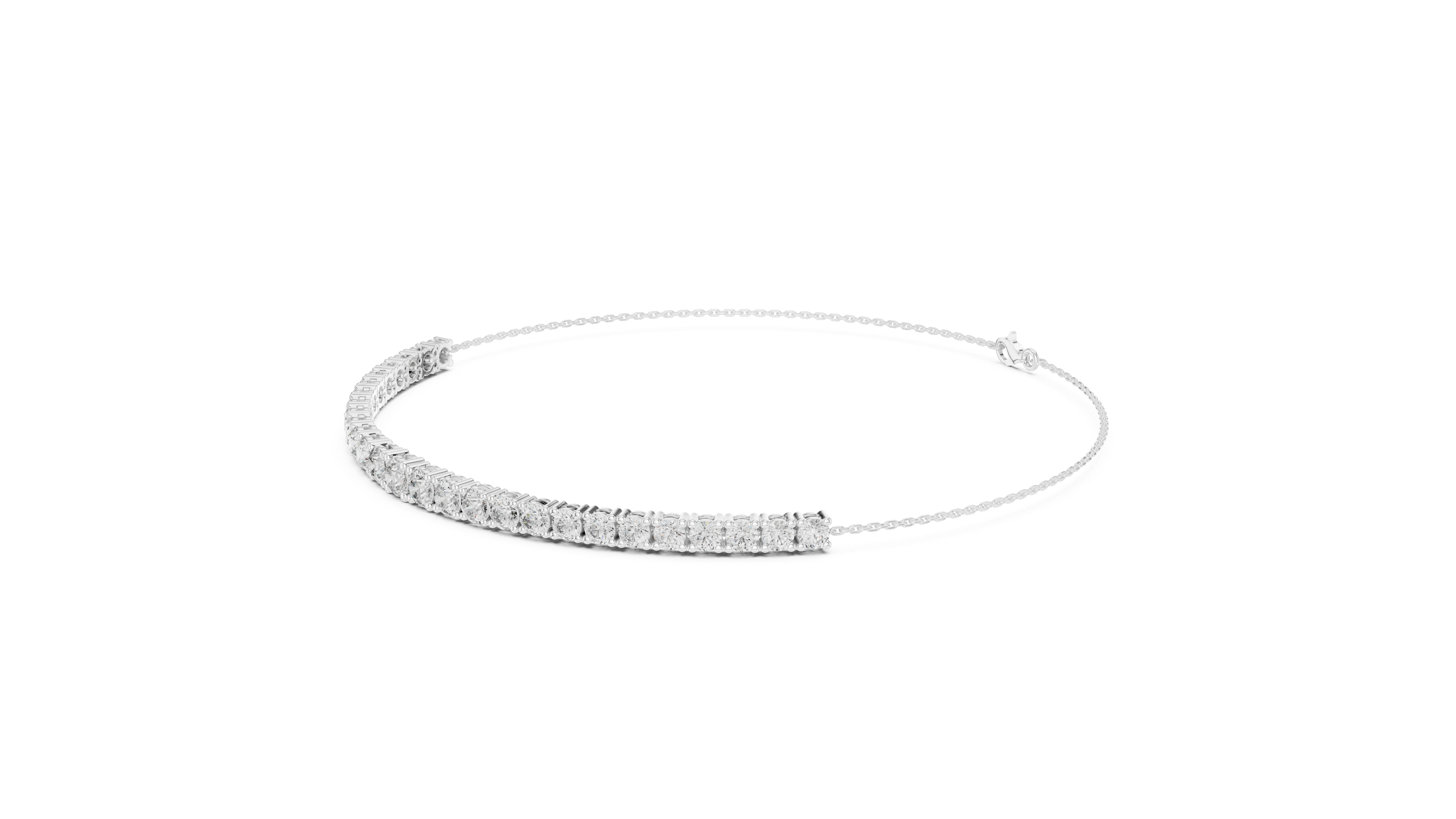 Graduated Lab Grown Diamond Tennis Bracelet