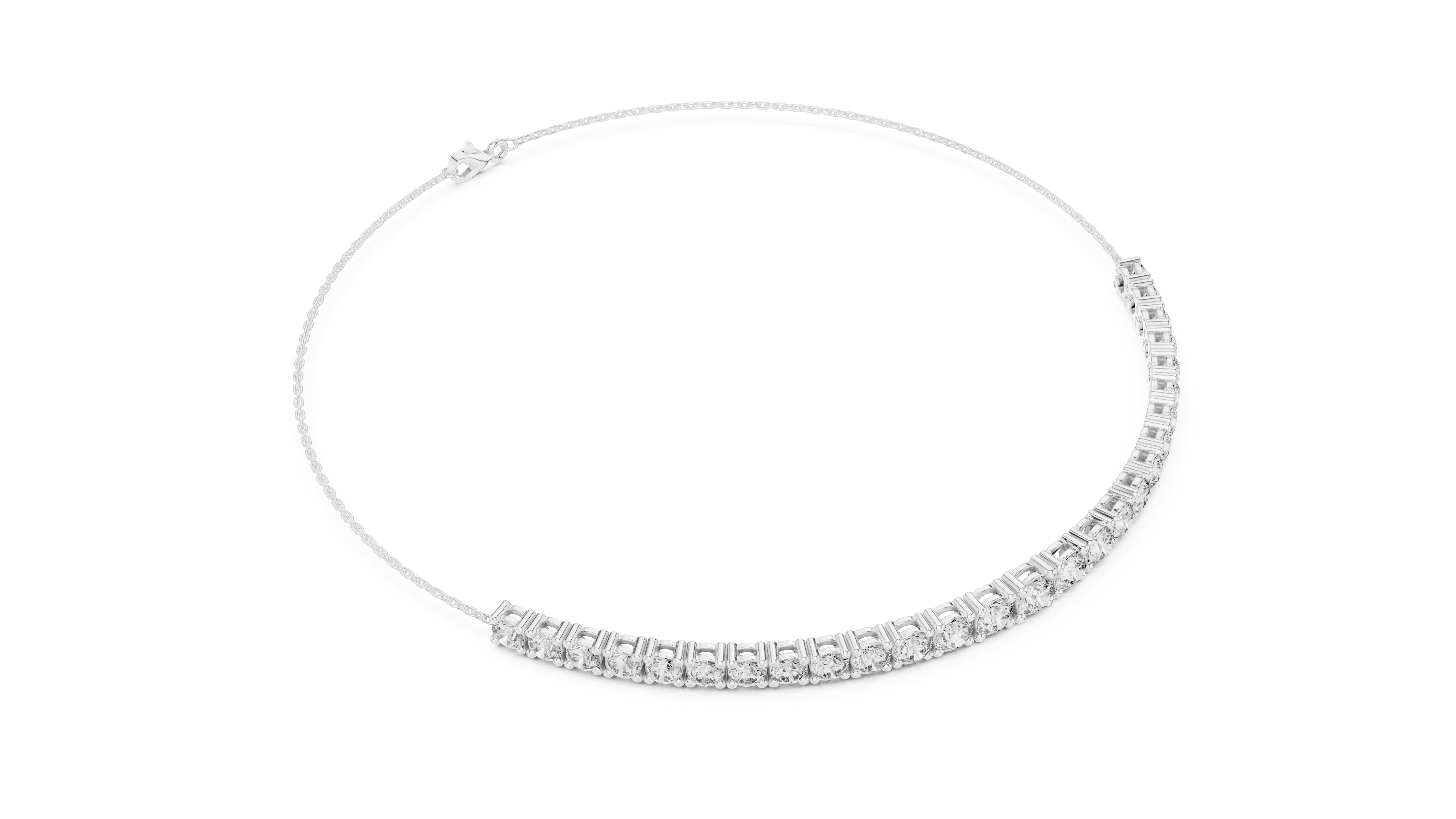 Graduated Lab Grown Diamond Tennis Bracelet