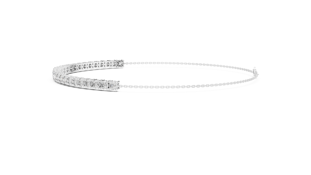 Graduated Lab Grown Diamond Tennis Bracelet