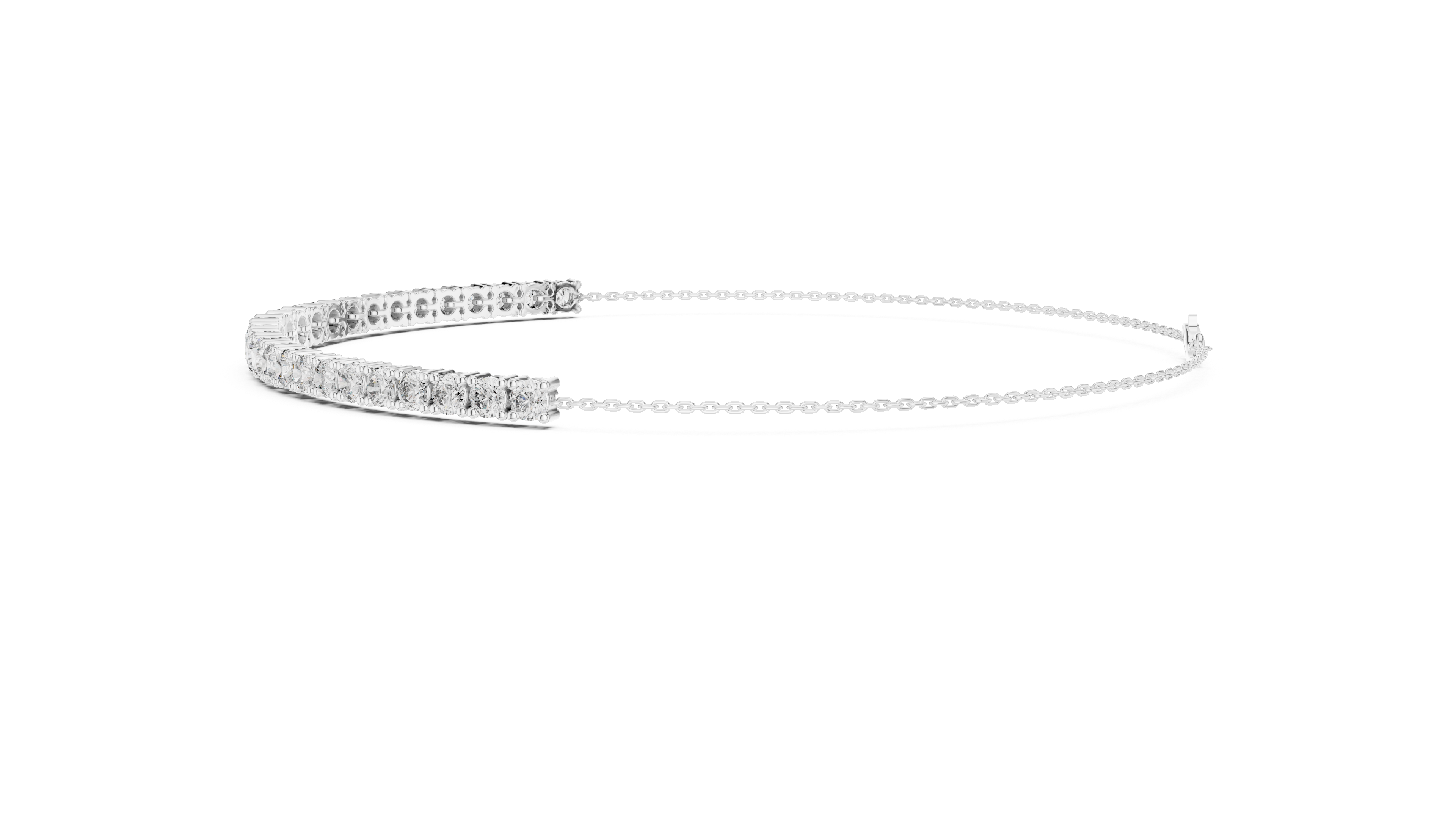 Graduated Lab Grown Diamond Tennis Bracelet