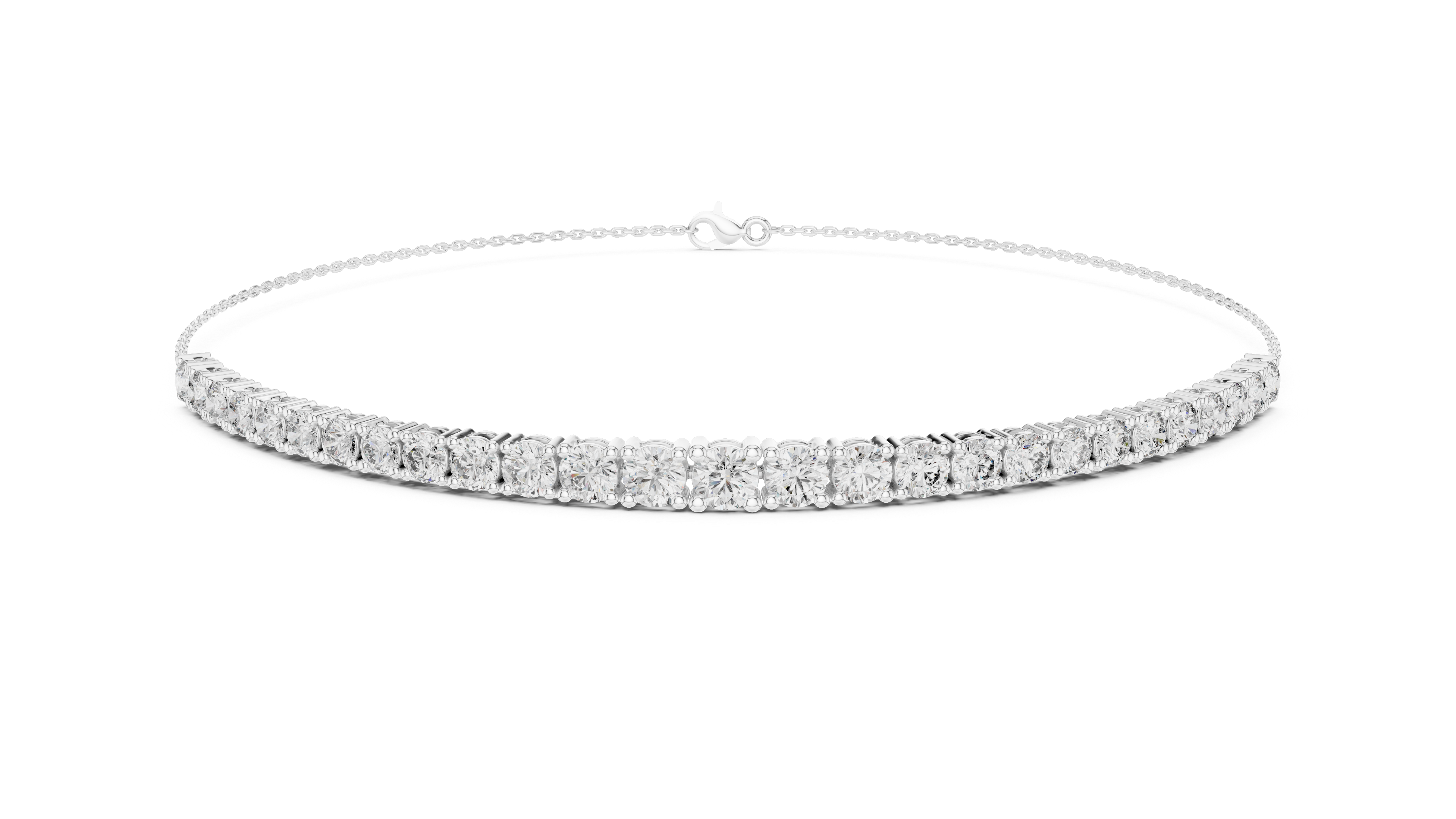 Graduated Lab Grown Diamond Tennis Bracelet