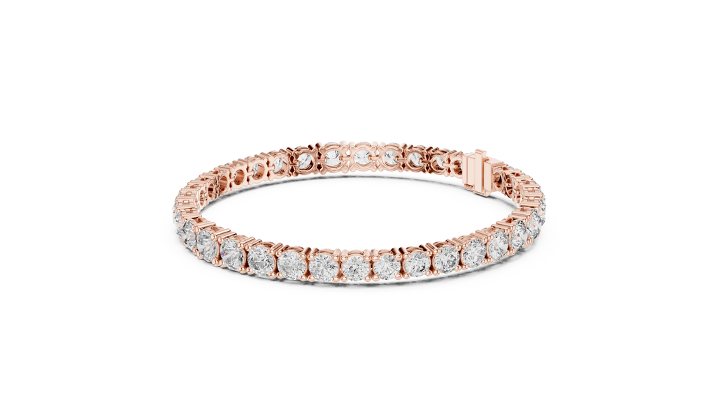 Graduated Round Diamond Tennis Bracelet