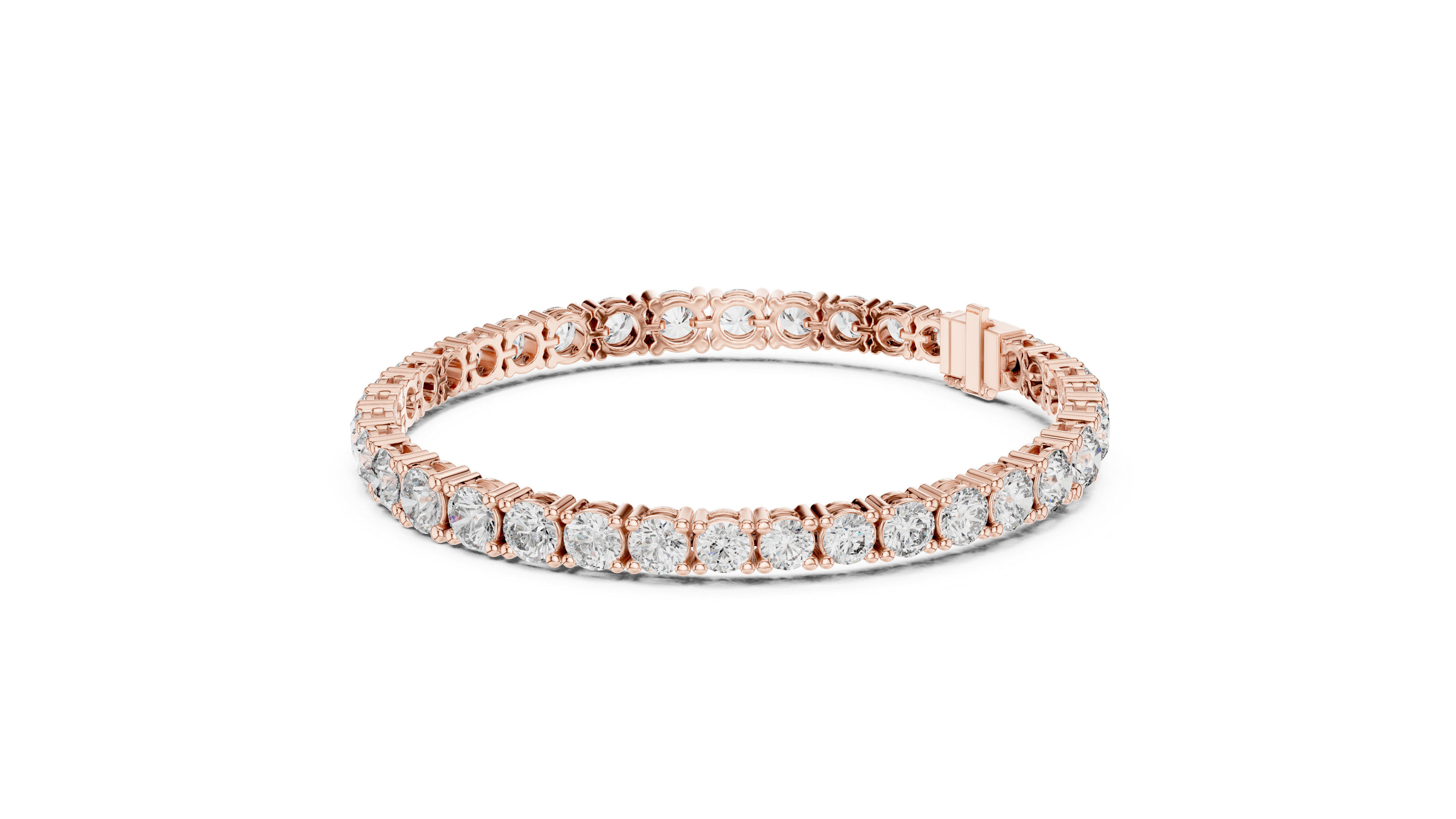 Graduated Round Diamond Tennis Bracelet