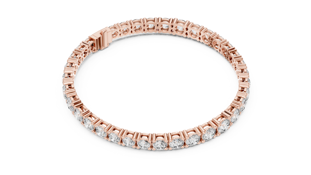 Graduated Round Diamond Tennis Bracelet