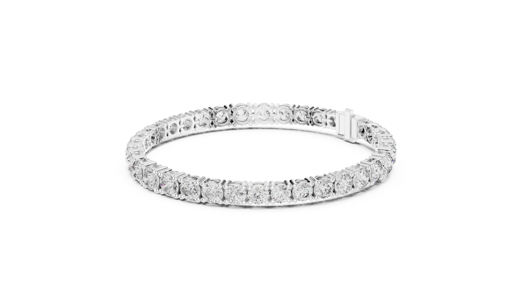 Graduated Round Diamond Tennis Bracelet