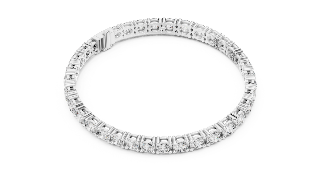 Graduated Round Diamond Tennis Bracelet